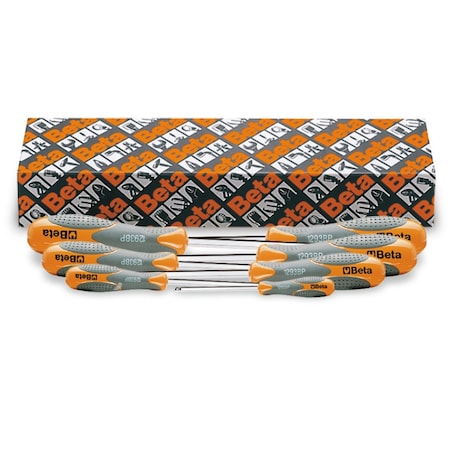 Beta 1293BP Set of 7 Ball Head Hex Drivers, Ergonomic Handle, Metric 2-8mm 012930558